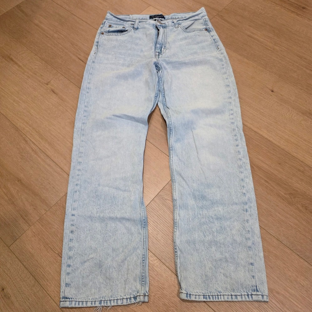 Aeropostale 90s Baggy Jeans Womens 8 High Waisted Light Wash Wide Leg 90s Y2K